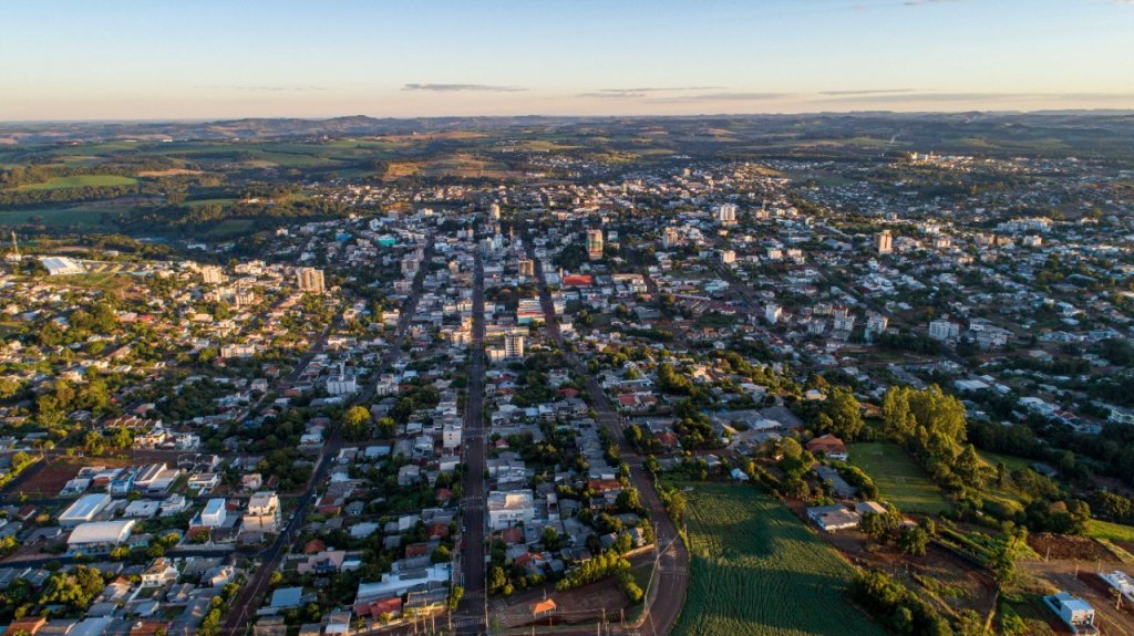 Dois Vizinhos vista aérea panorâmica